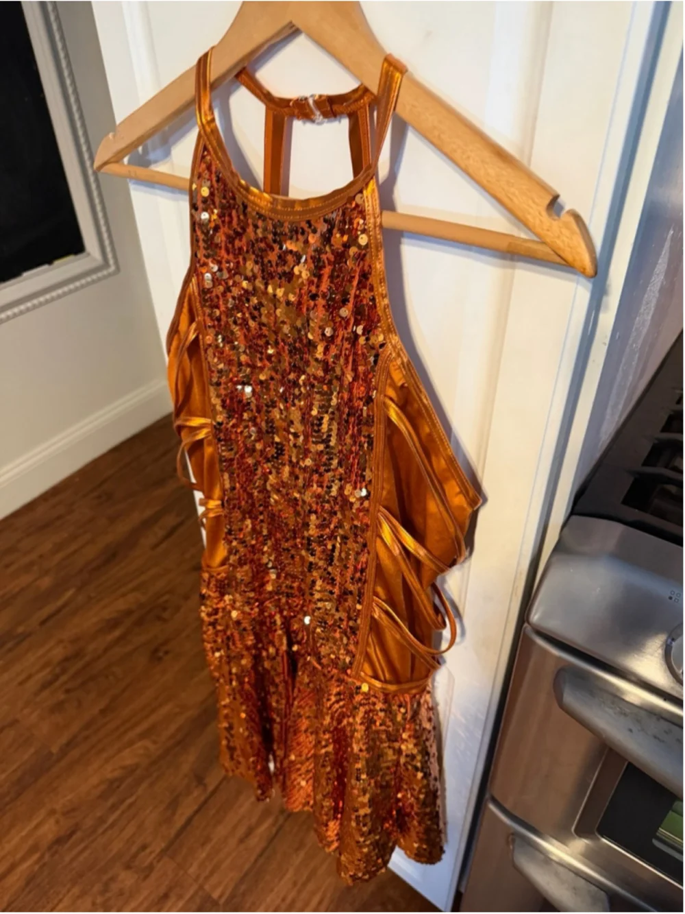 Weissman Adult Copper Ultra Sparkle Sequin Skater Dress